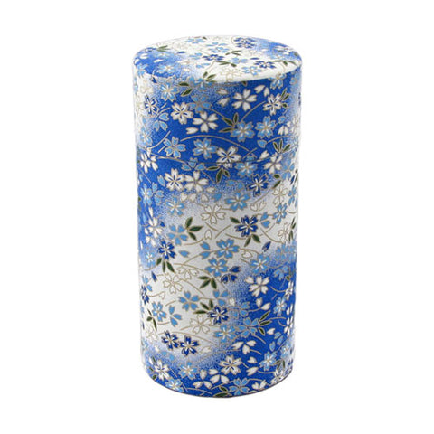 Decorative Tin - Fuji Blue Flowers