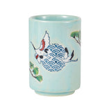 Japanese Crane Yunomi Style Tea Cup