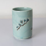 Japanese Crane Yunomi Style Tea Cup